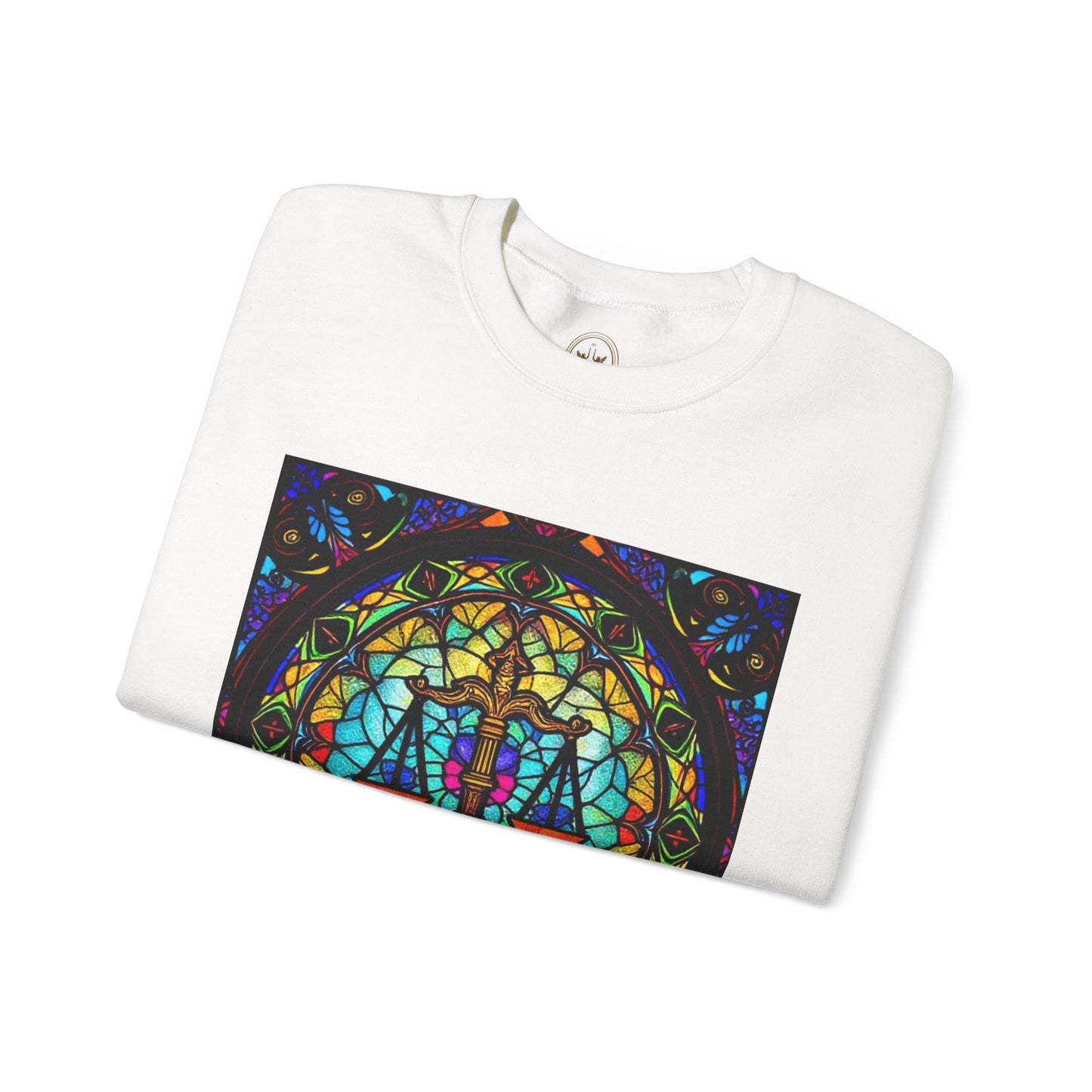 Unisex Heavy Blend™ Crewneck Sweatshirt, Glass, Libra Zodiac Design