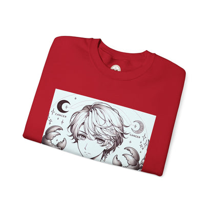 Unisex Heavy Blend™ Crewneck Sweatshirt,Two Moon, Cancer Zodiac Design