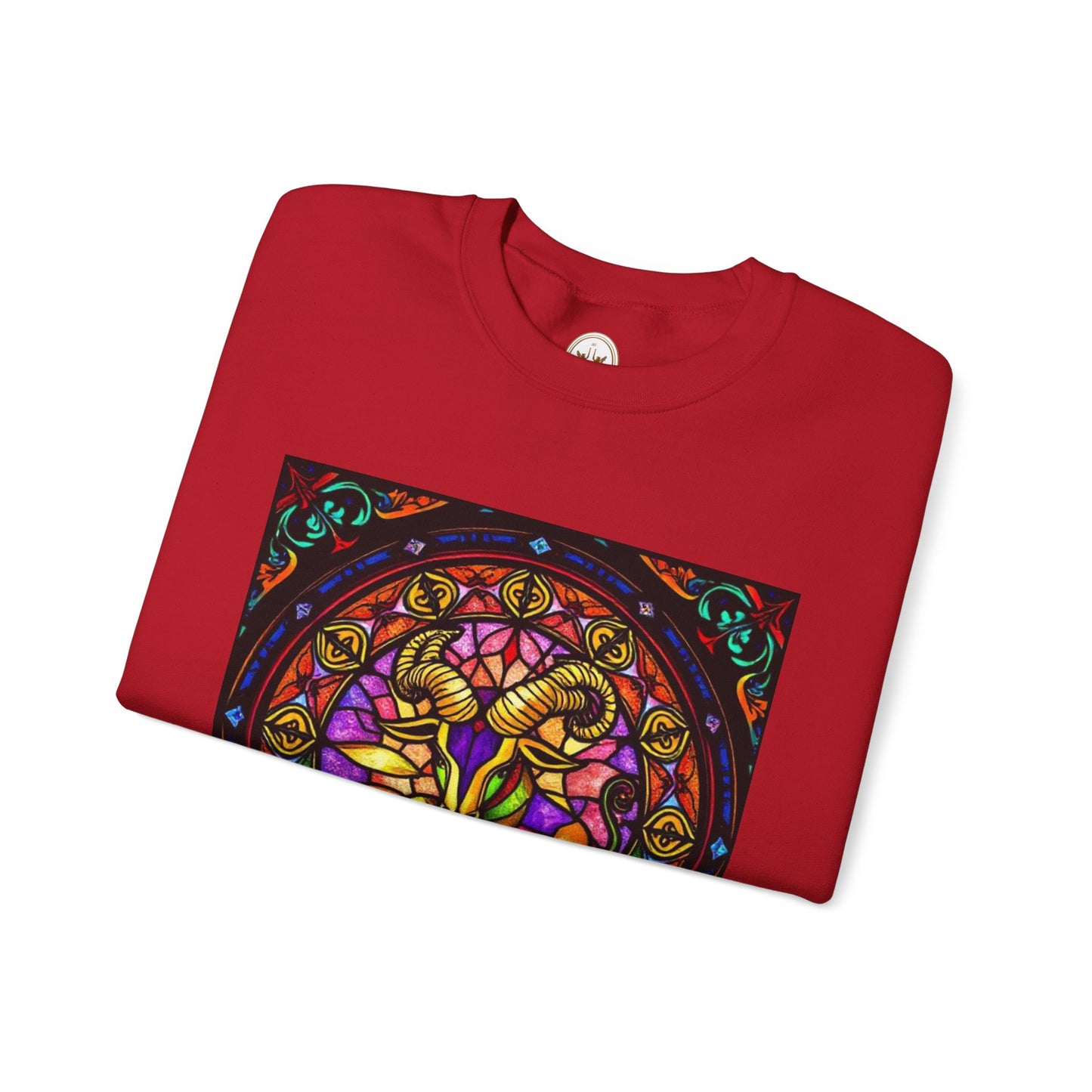 Unisex Heavy Blend™ Crewneck Sweatshirt, Glass 1, Taurus Zodiac Design