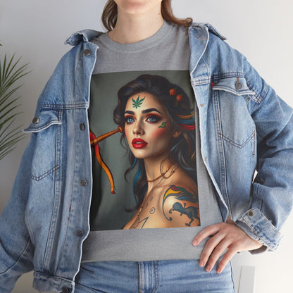 Unisex Heavy Cotton T-Shirt, Sagittarius, Zodiac v2, Sexy Art