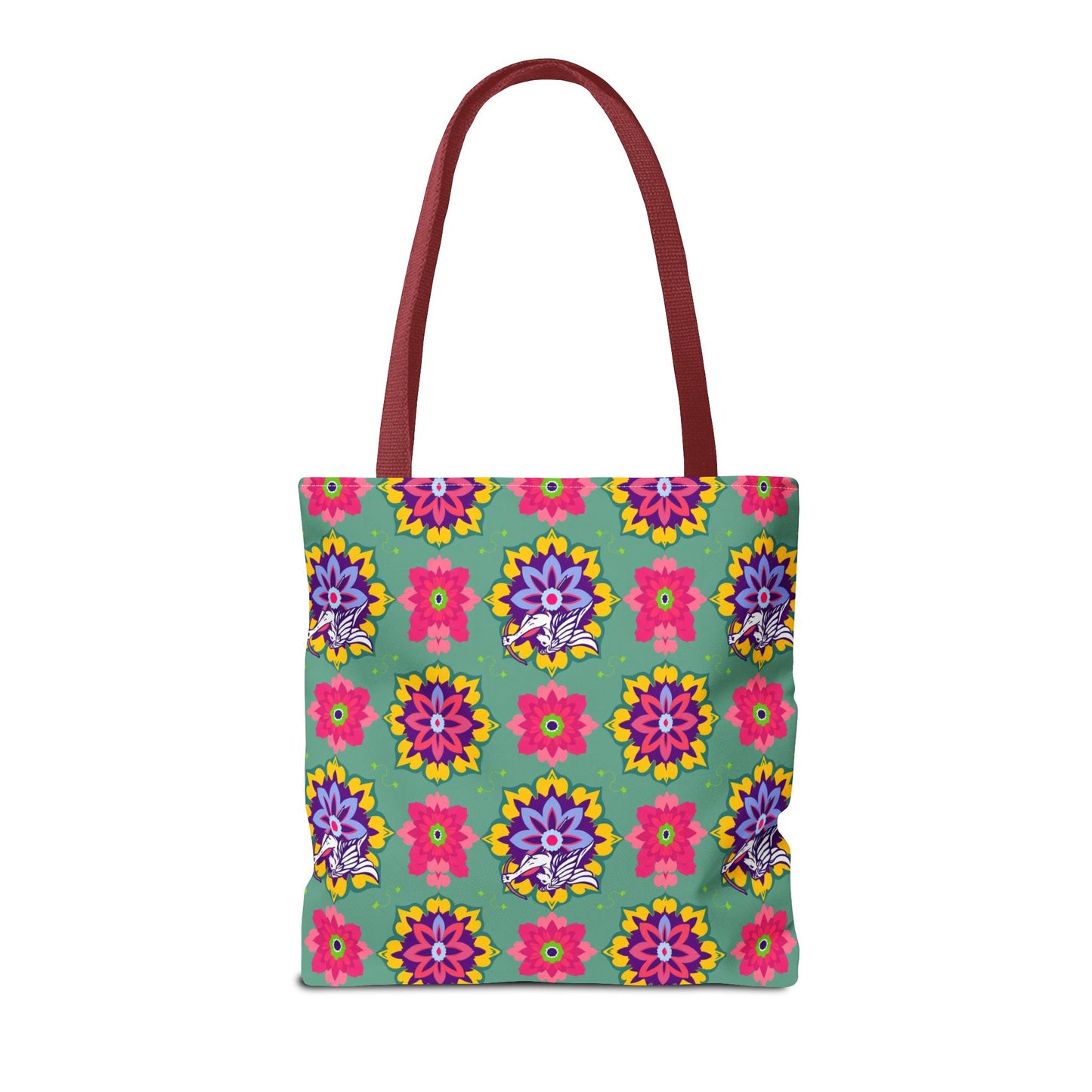Tote Bag, (AOP), Sagittarius, Zodiac v4, Flower Pattern