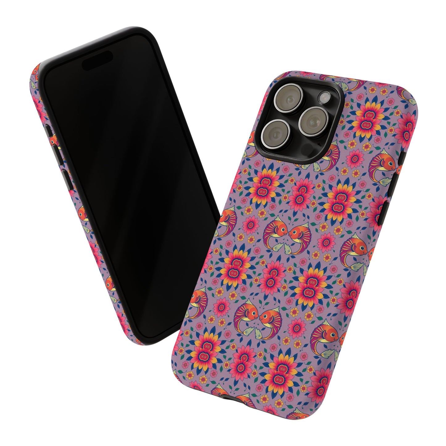 Tough Cases, Pisces, Zodiac v3, Flower Pattern