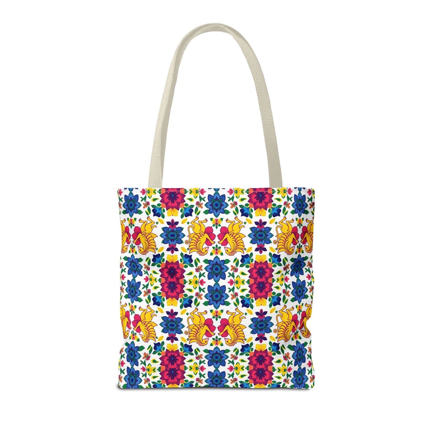 Tote Bag (AOP), Gemini, Zodiac, Flower Pattern