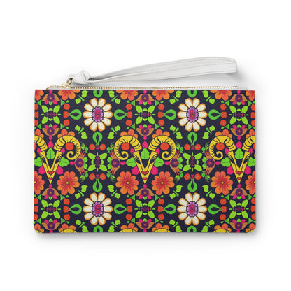 Clutch Bag, Aries, Zodiac, Flower Pattern