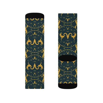Sublimation Socks, Aries, Zodiac, Pattern