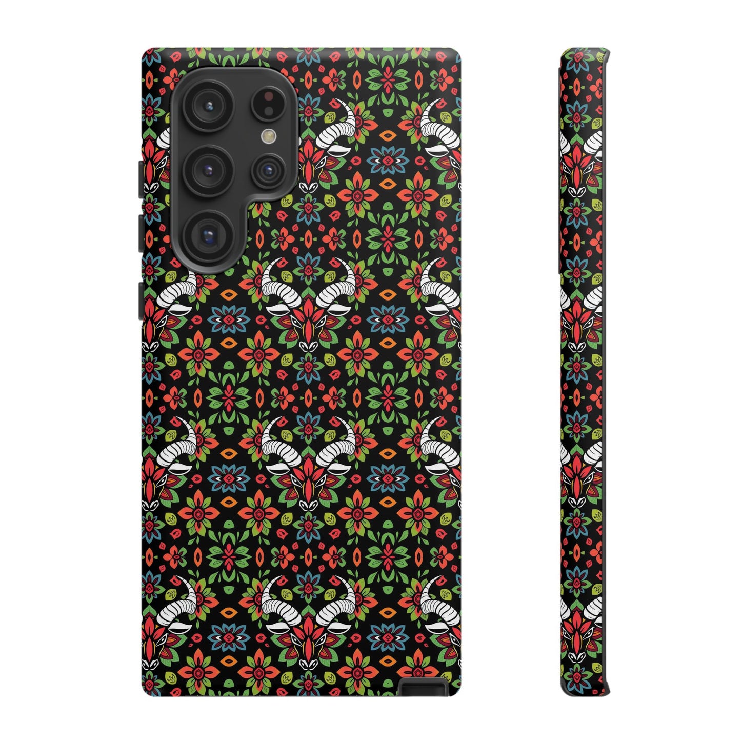Tough Cases, Taurus, Zodiac v2, Flower Pattern