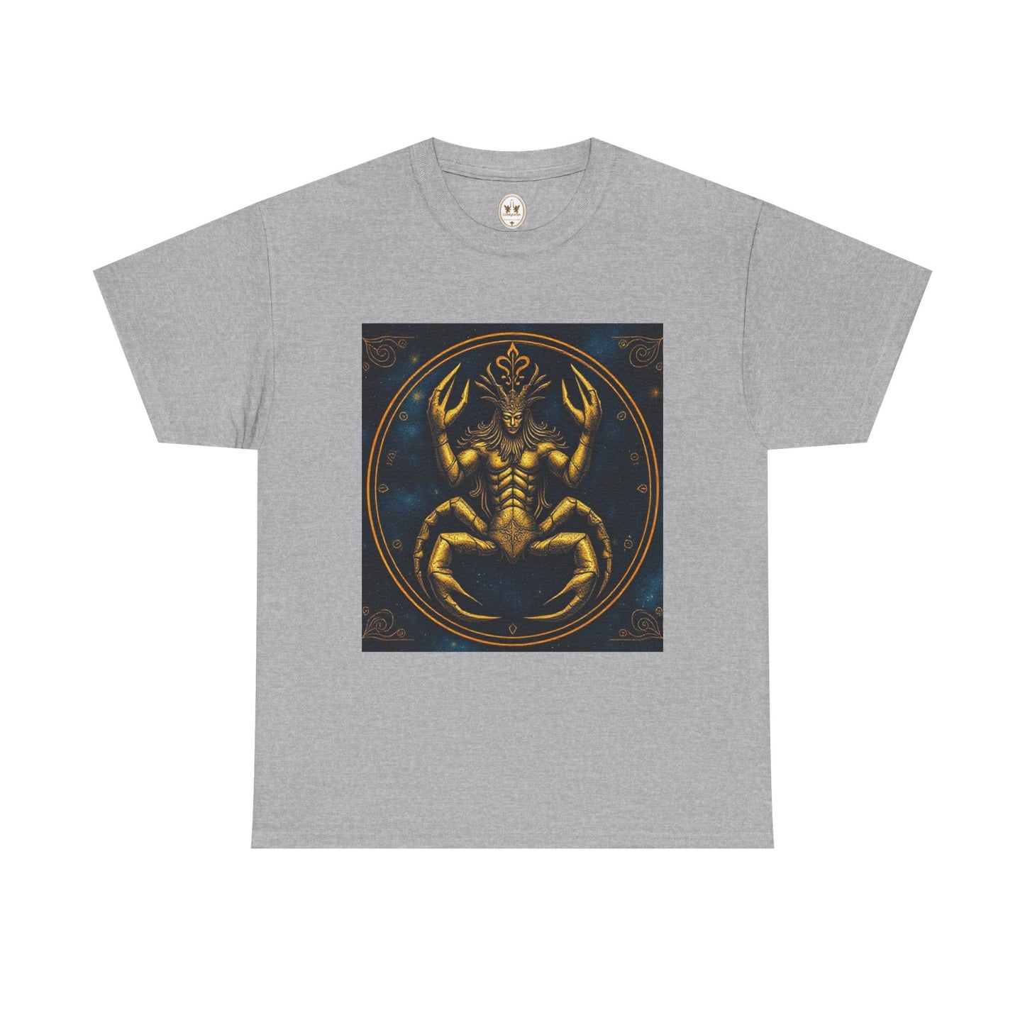 Unisex Heavy Cotton T-Shirt, Scorpion King 1v, Cancer Zodiac Design