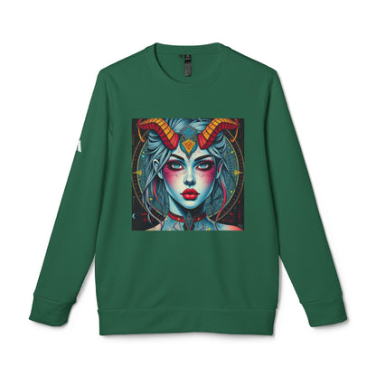 Adidas, Unisex Fleece Crewneck Sweatshirt, Capricorn, Pop Art, Zodiac