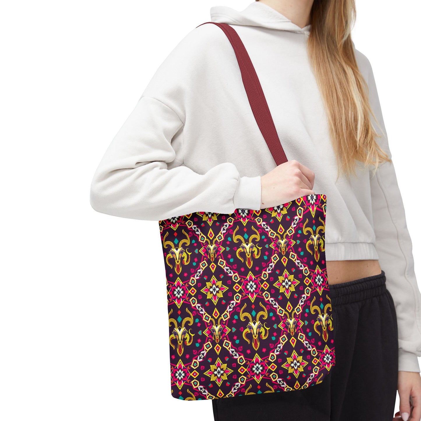 Tote Bag (AOP), Capricorn, Zodiac, Jewel Pattern