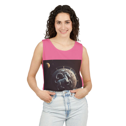 Unisex Garment-Dyed, Tank Top, Aries Design, Planet Animal, 100% Ringspun US cotton