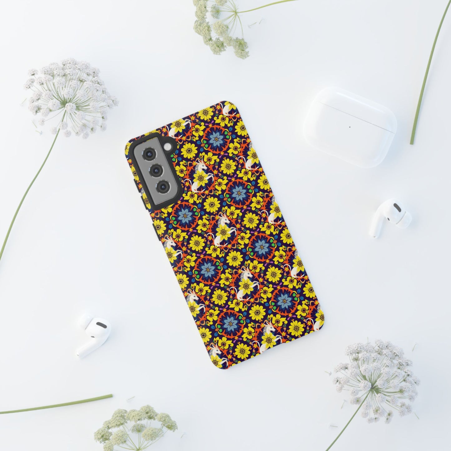 Tough Cases, Aquarius, Zodiac v3, Flower Pattern