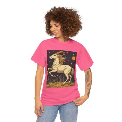 Unisex Heavy Cotton T-Shirt, Aries Animal, Zodiac Design
