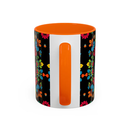 Accent Coffee Mug, Zodiac. Virgo, Flower Pattern, (11, 15oz)