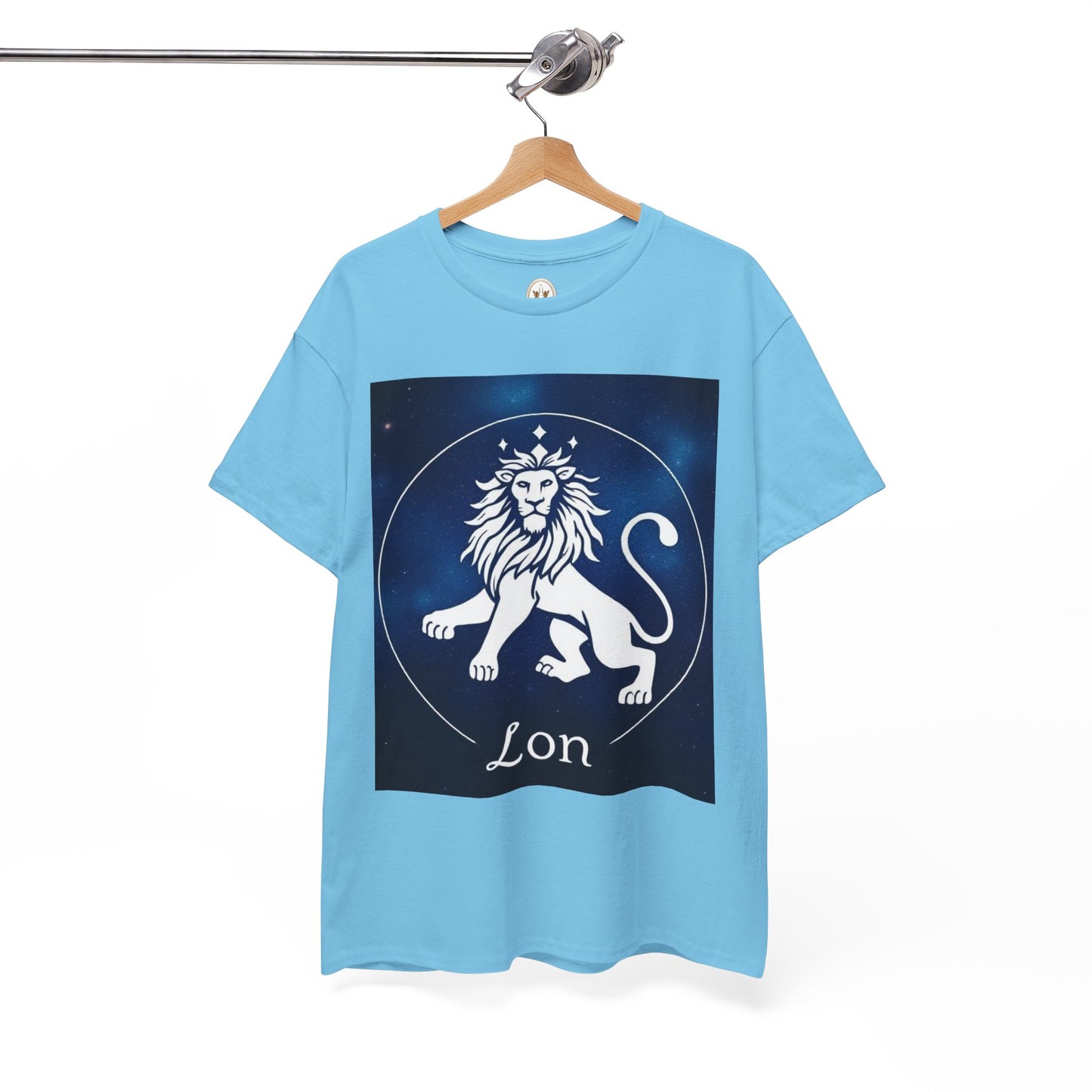 Unisex Heavy Cotton T-Shirt, Space Lion v1, Leo Zodiac Design