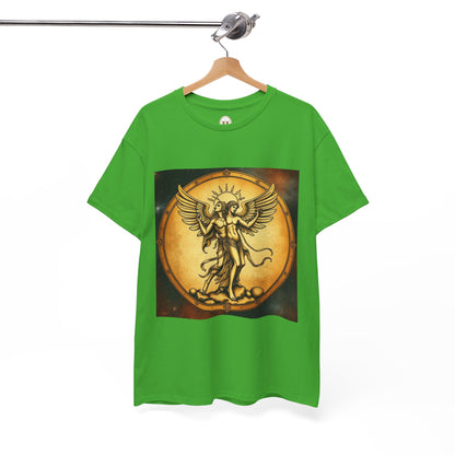 Unisex Heavy Cotton T-Shirt, Angel Twin, Gemini Zodiac Design
