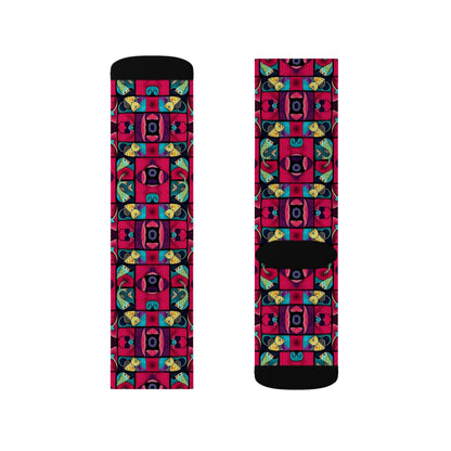 Sublimation Socks, Pisces, Zodiac v2, Shapes Pattern