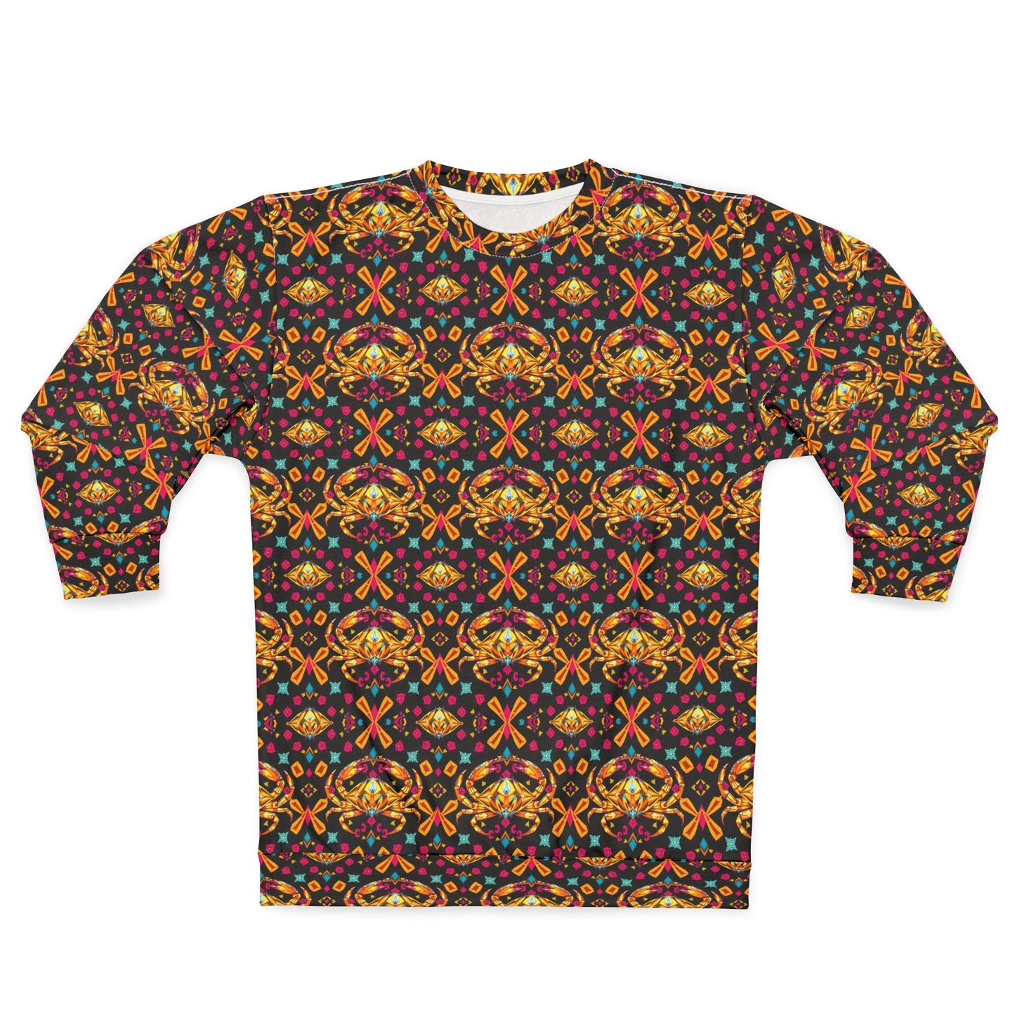 Unisex Sweatshirt (AOP), Cancer, Zodiac, Jewel Pattern