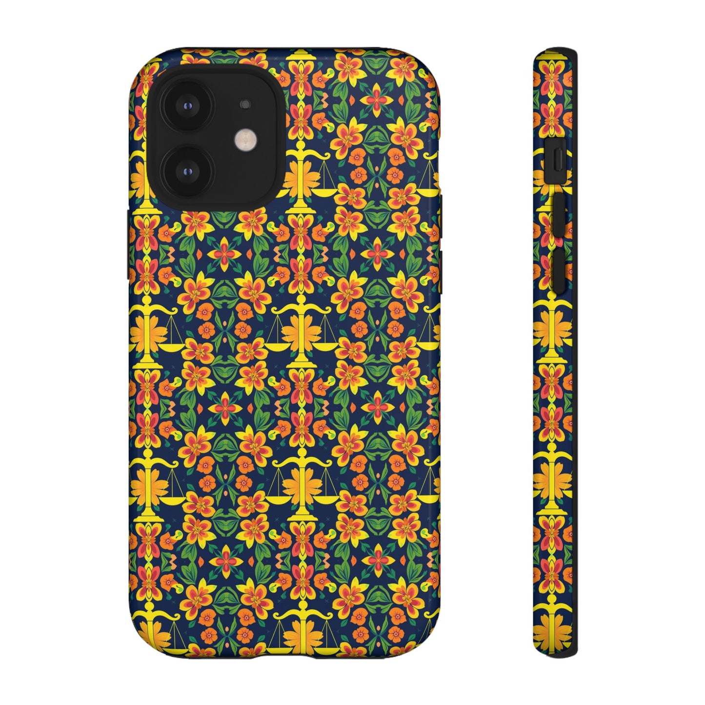 Tough Cases, Libra, Zodiac v3, Flower Pattern