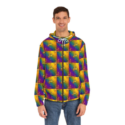 Full-Zip Hoodie (AOP), Virgo, Zodiac, Pattern