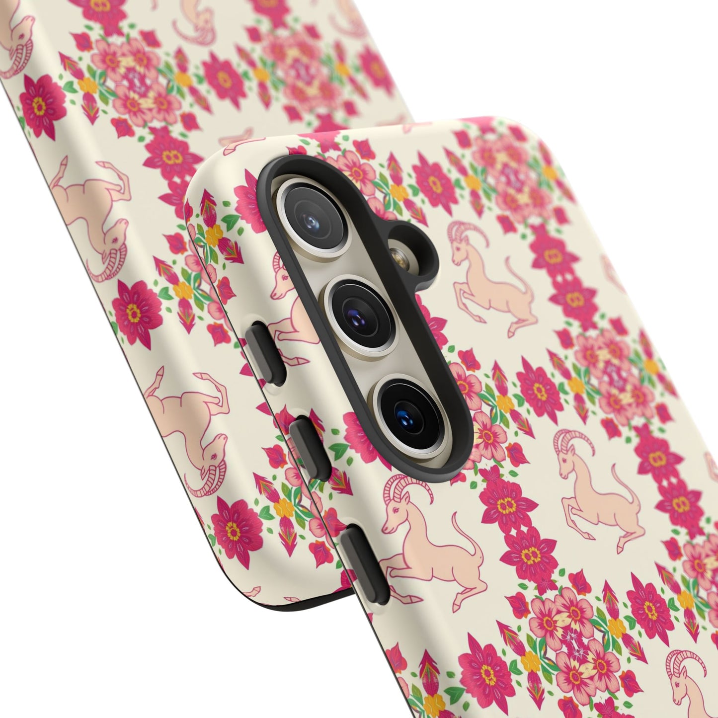 Tough Cases, Capricorn, Zodiac v3, Flower Pattern