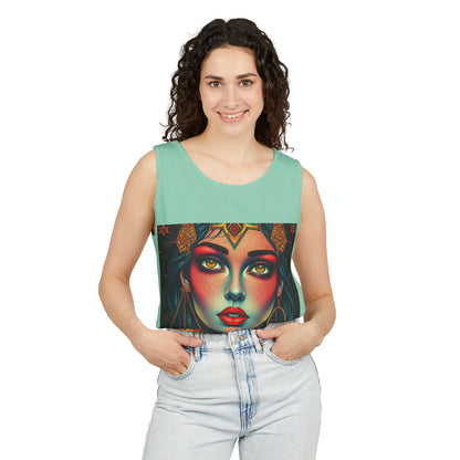 Unisex Garment-Dyed, Tank Top, Libra Design, Pop Art, 100% US cotton