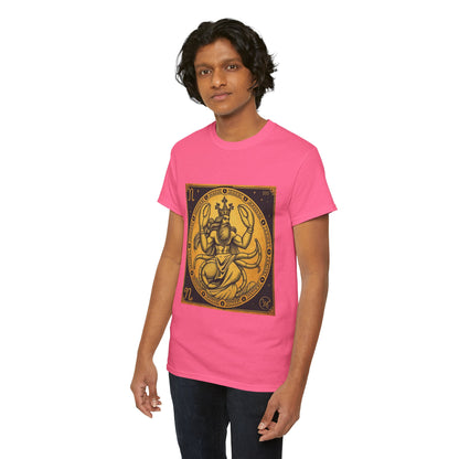 Unisex Heavy Cotton T-Shirt, Crab King v1, Cancer Zodiac Design
