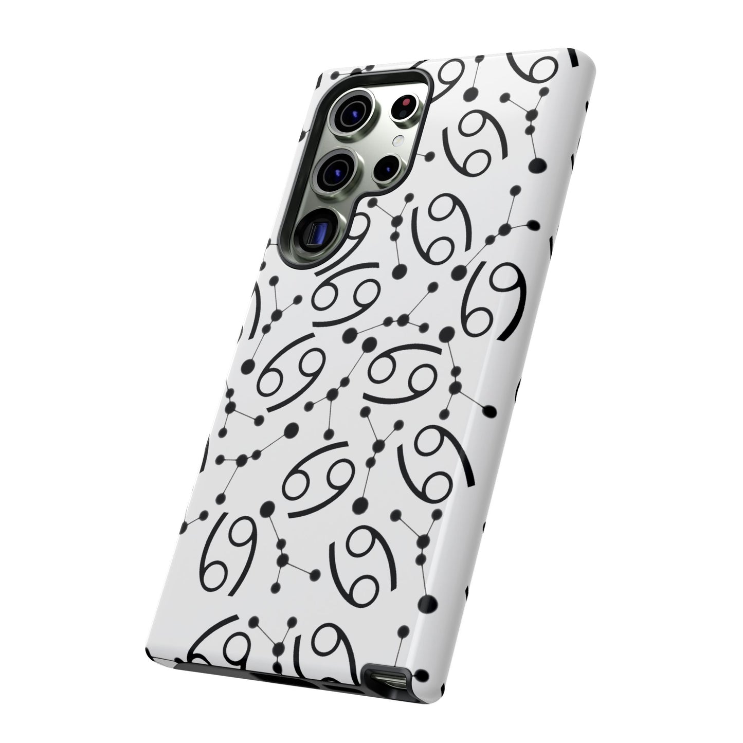Tough Cases with the Cancer Zodiac sign for iPhone, Samsung Galaxy, and Google Pixel devices