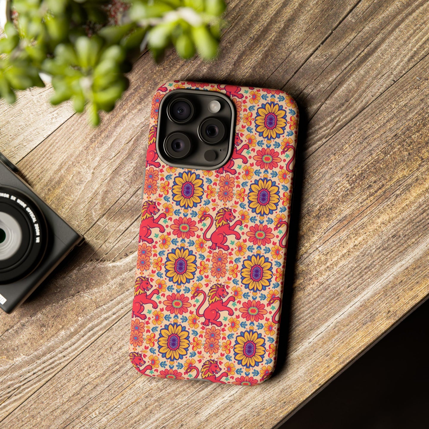 Tough Cases, Leo, Zodiac v1, Flower Pattern