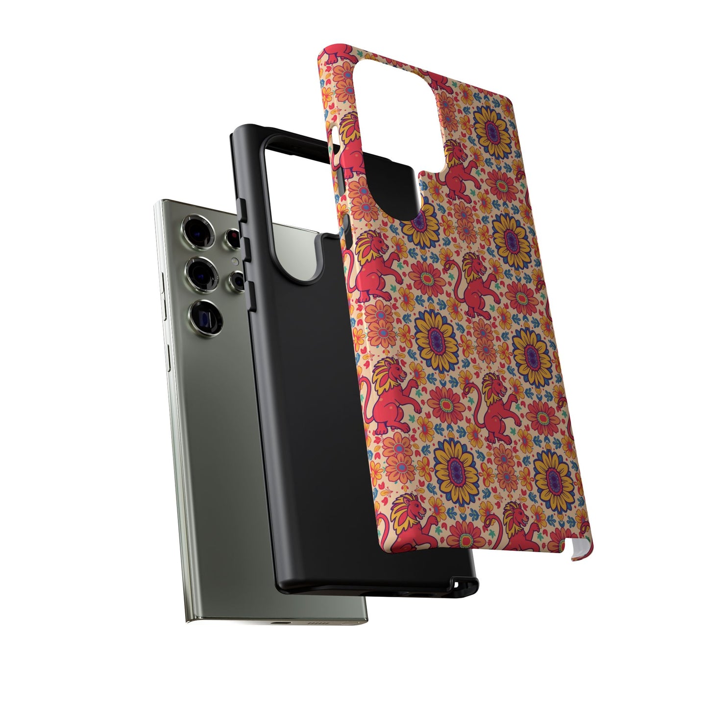 Tough Cases, Leo, Zodiac v1, Flower Pattern