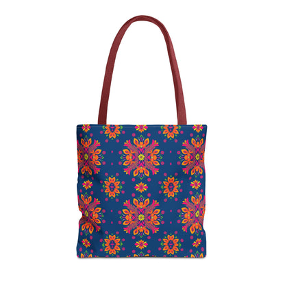 Tote Bag (AOP), Gemini, Zodiac v2, Flower Pattern