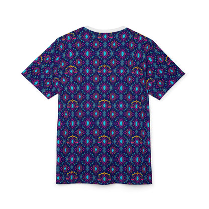 Unisex Cut & Sew T-Shirt, (AOP), Libra, Zodiac v2, Jewels Pattern