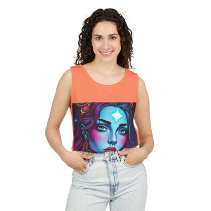Unisex Garment-Dyed, Tank Top, Gemini, Pop Art, 100% US cotton