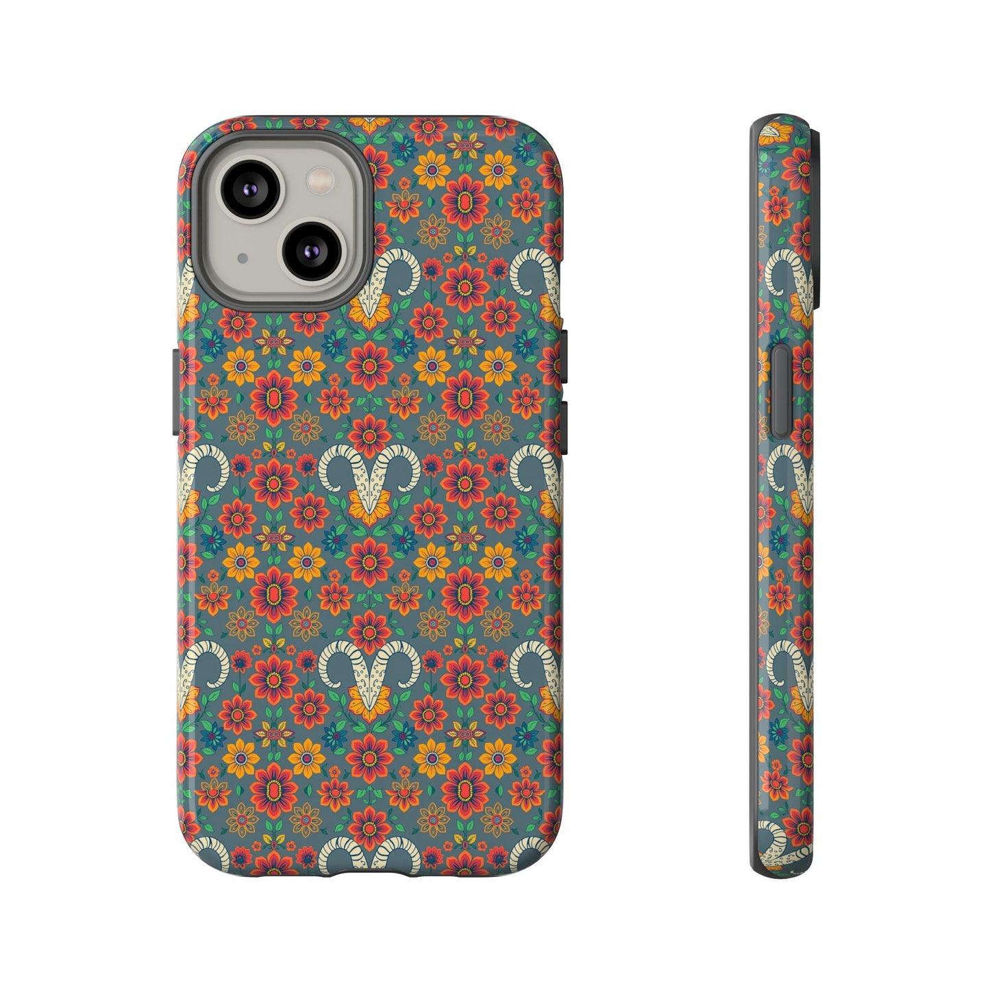 Tough Cases, Aries, Zodiac v3, Flower Pattern
