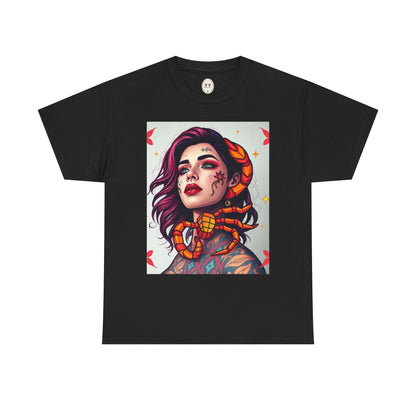 Unisex Heavy Cotton T-Shirt, Scorpio, Zodiac v3, Sexy Art