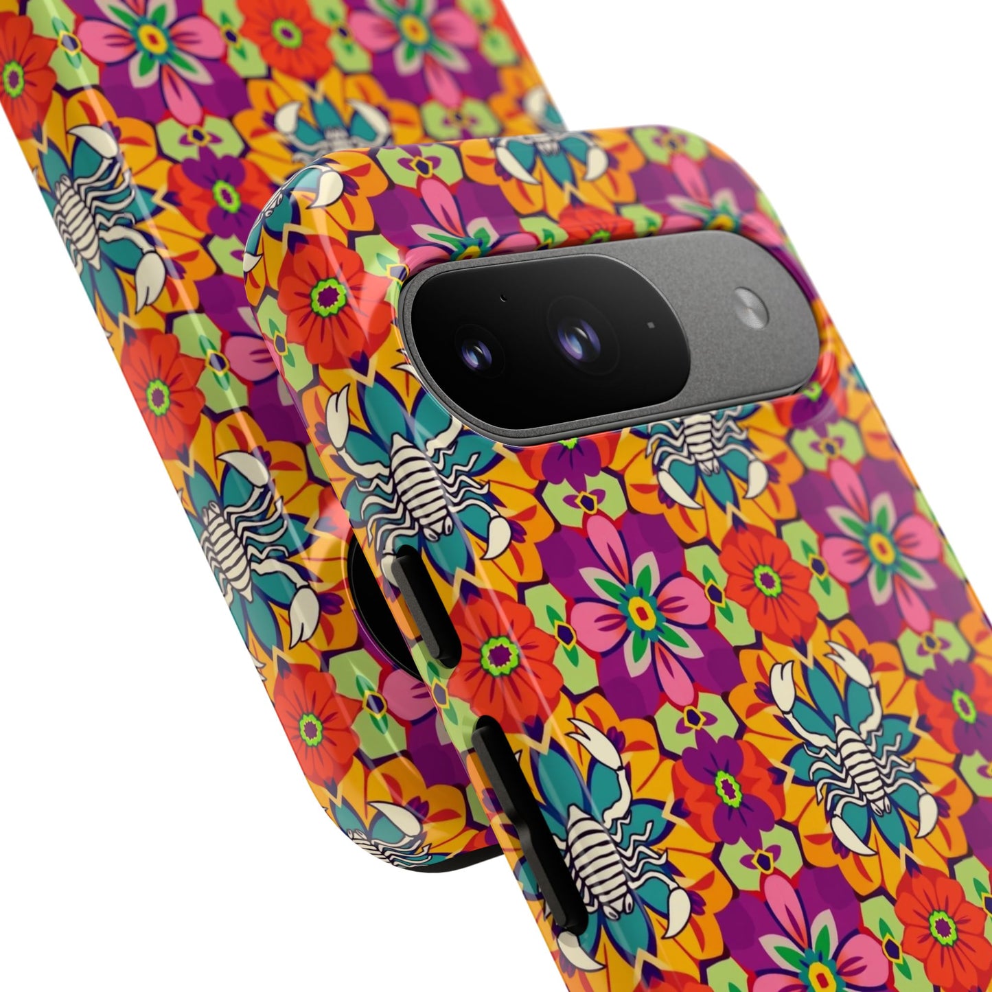 Tough Cases, Scorpio, Zodiac v3, Flower Pattern