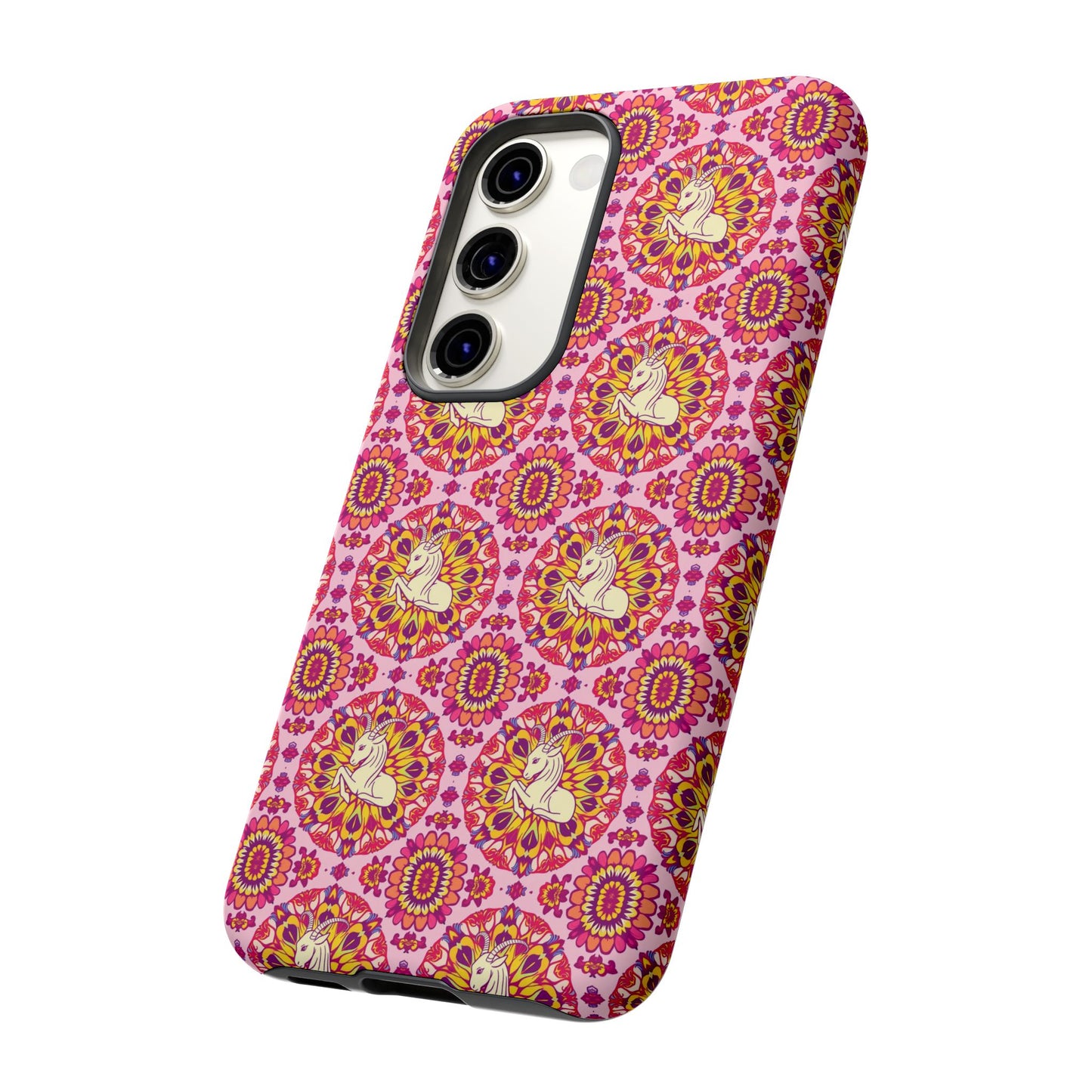 Tough Cases, Capricorn, Zodiac v4, Flower Pattern