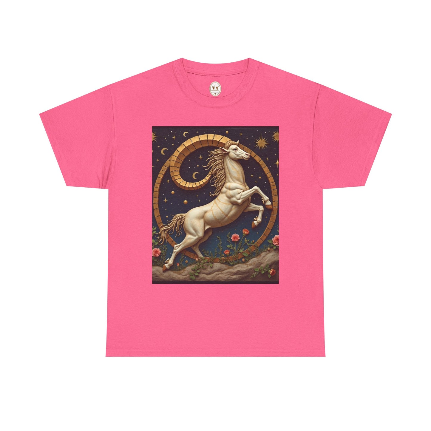 Unisex Heavy Cotton T-Shirt, Aries Animal. Zodiac Design