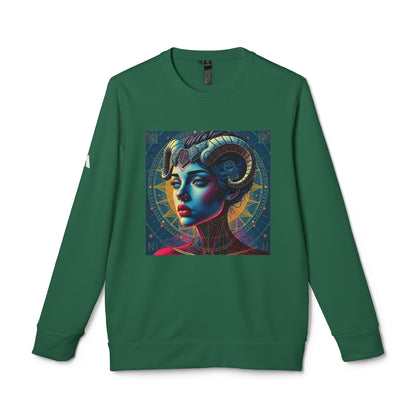 Adidas, Unisex Fleece Crewneck Sweatshirt, Aries, Pop Art, Zodiac