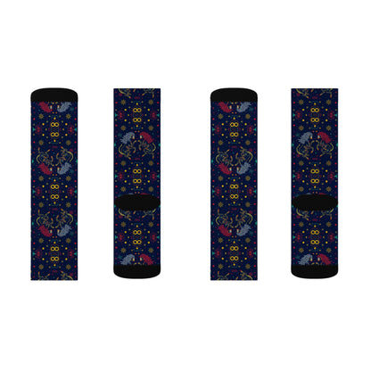 Sublimation Socks, Gemini, Zodiac v3, Pattern