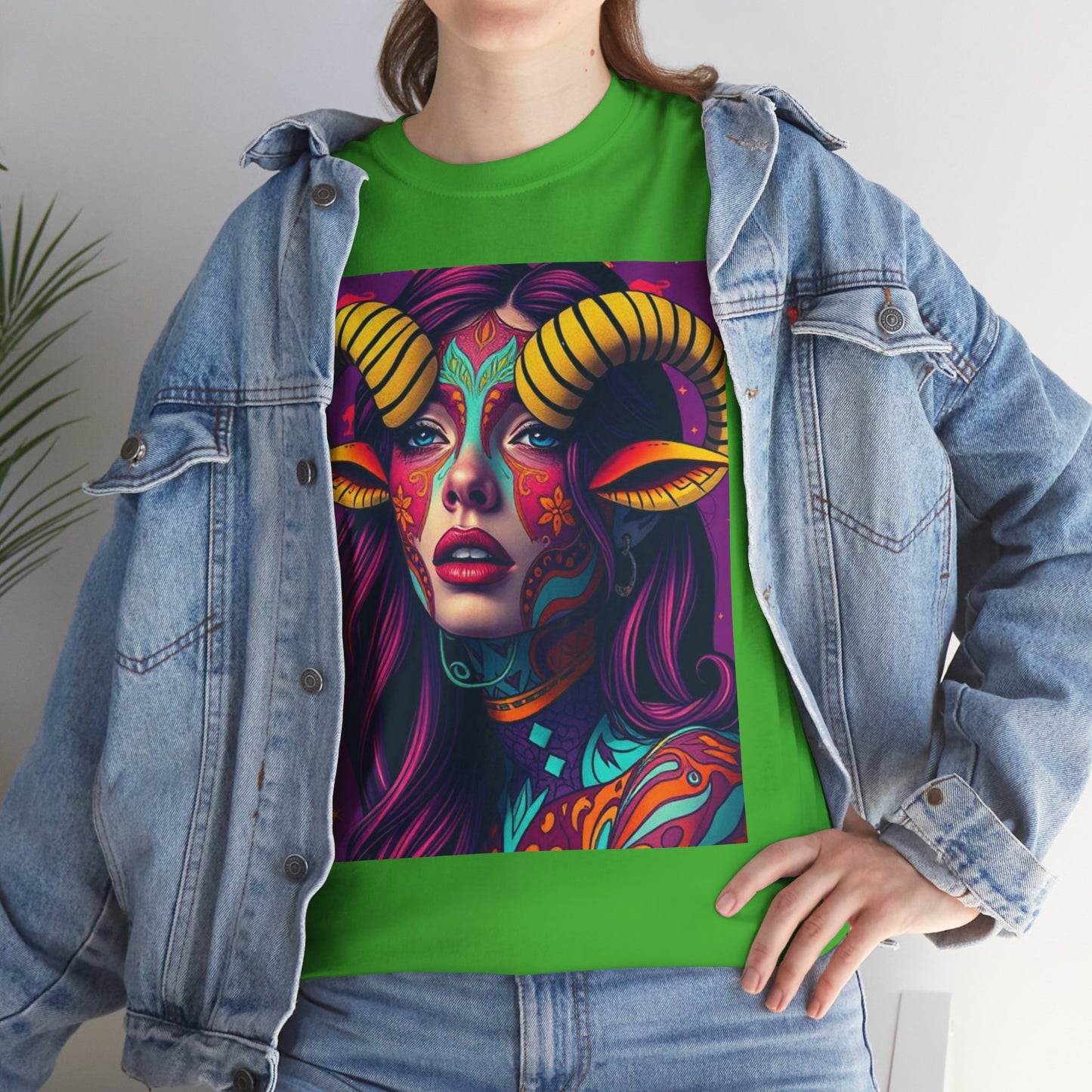 Unisex Heavy Cotton T-Shirt, Taurus, Zodiac v2, Sexy Art