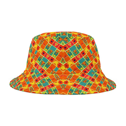 Bucket Hat, (AOP), Leo, Zodiac v1, Shape Pattern
