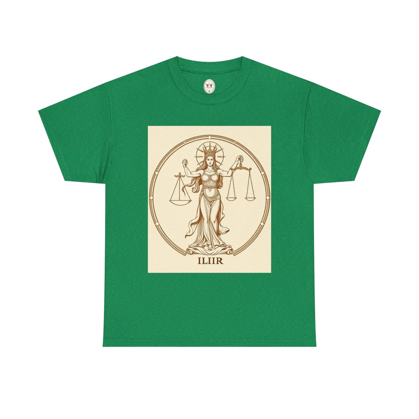 Unisex Heavy Cotton T-Shirt, Libra Goddess, Zodiac Design