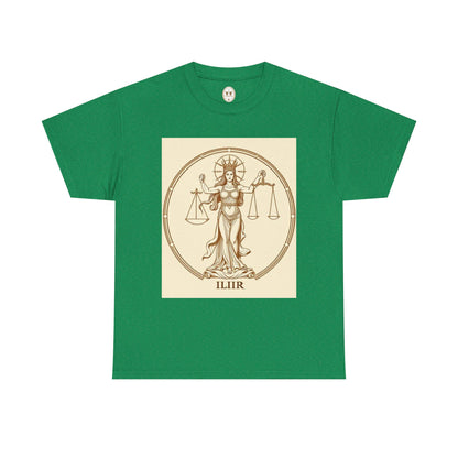 Unisex Heavy Cotton T-Shirt, Libra Goddess, Zodiac Design