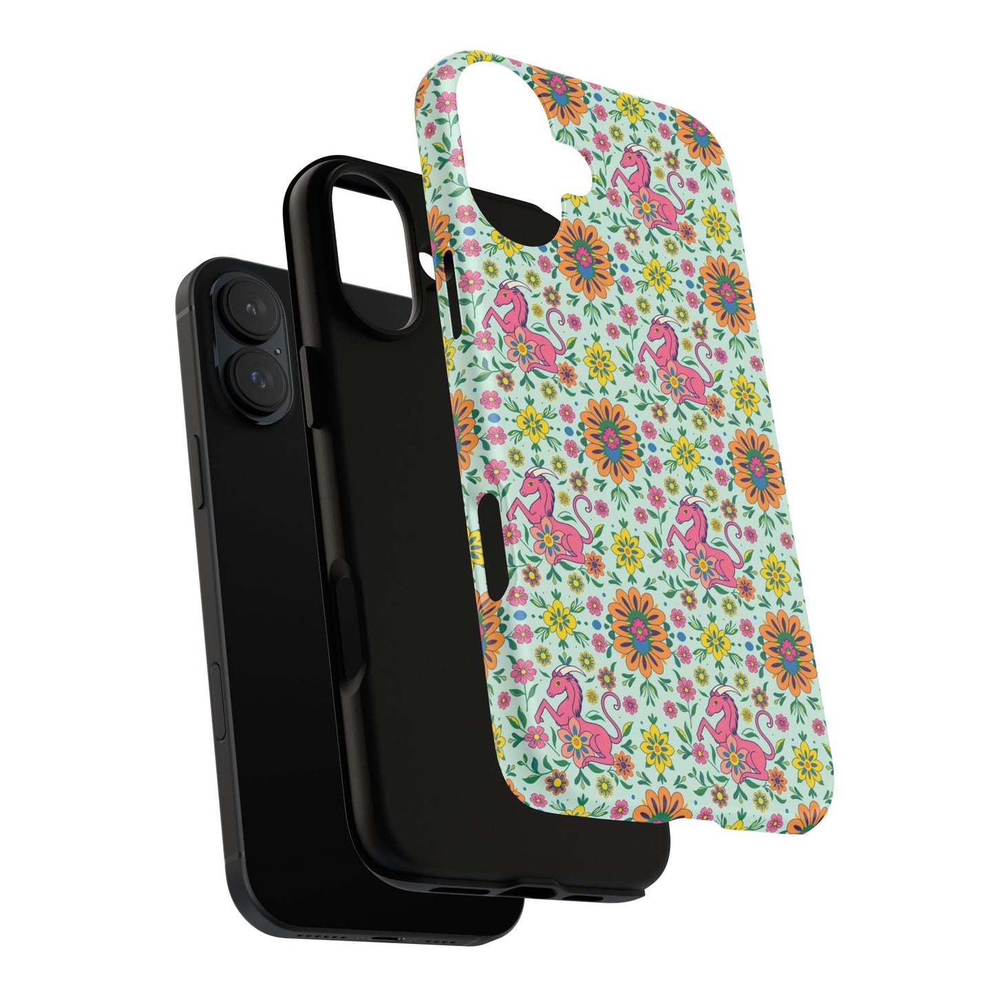 Tough Cases, Aquarius, Zodiac, Flower Pattern