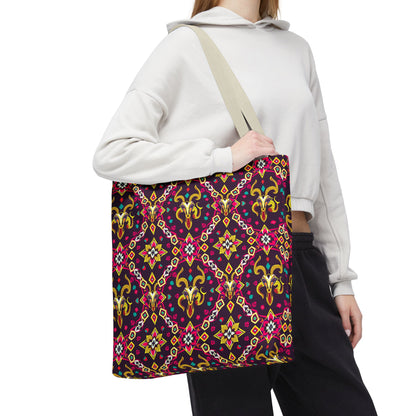 Tote Bag (AOP), Capricorn, Zodiac, Jewel Pattern