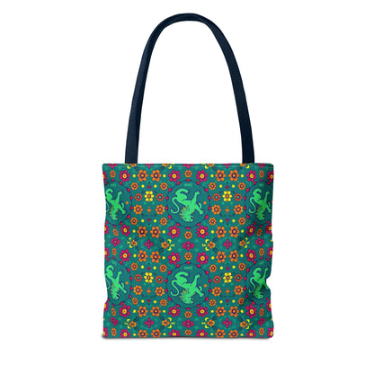 Tote Bag (AOP), Leo, Zodiac v1, Flower Pattern