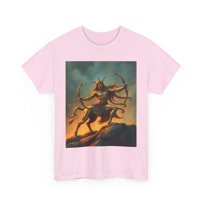 Unisex Heavy Cotton T-Shirt, Arrow Centaur v1, Sagittarius Zodiac Design