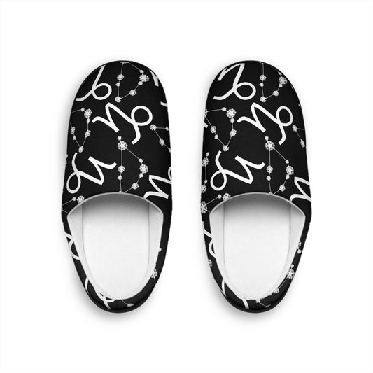 Women's Indoor Slippers, Capricorn Zodiac Sign, 100% polyester, Outer-layer and lining