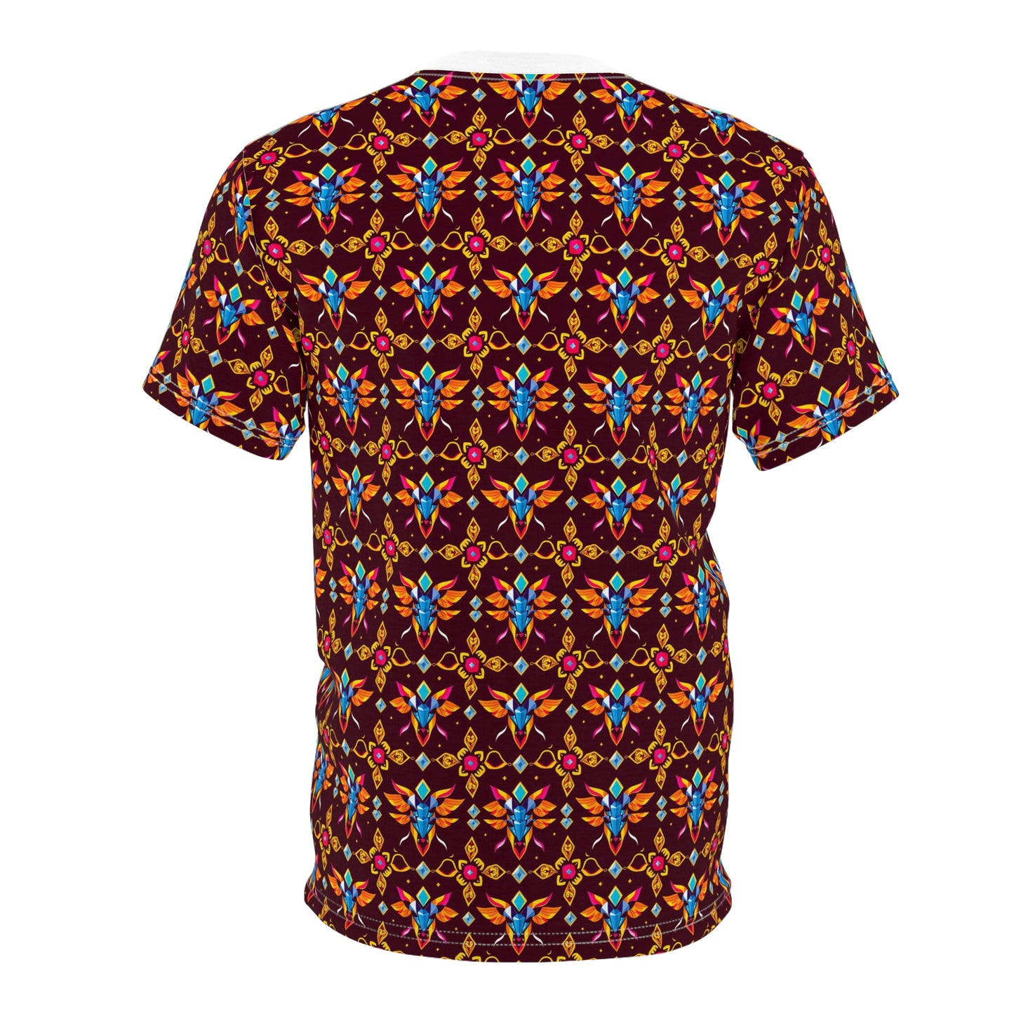 Unisex Cut & Sew T-Shirt, (AOP), Taurus, Zodiac v3, Jewels Pattern