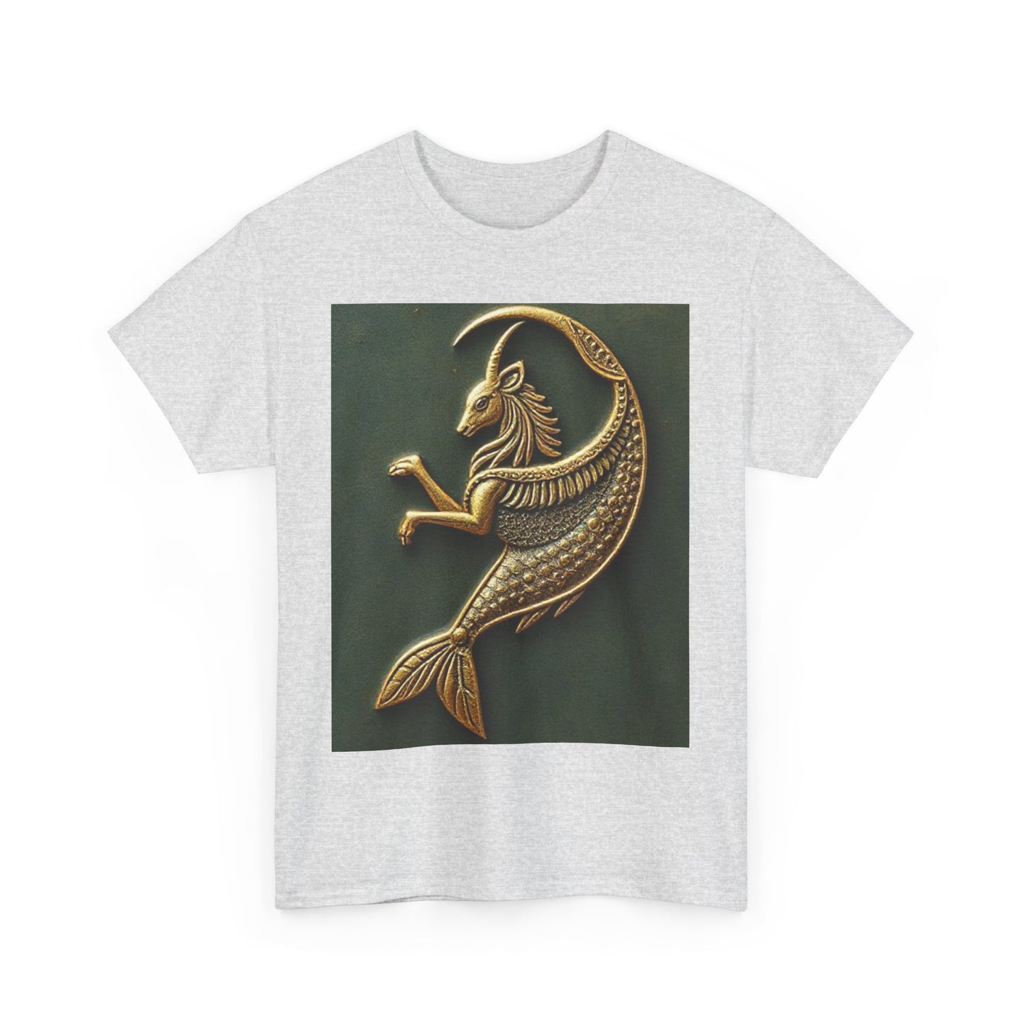 Unisex Heavy Cotton T-Shirt, Capricorn Animal. Symbol, Zodiac Design